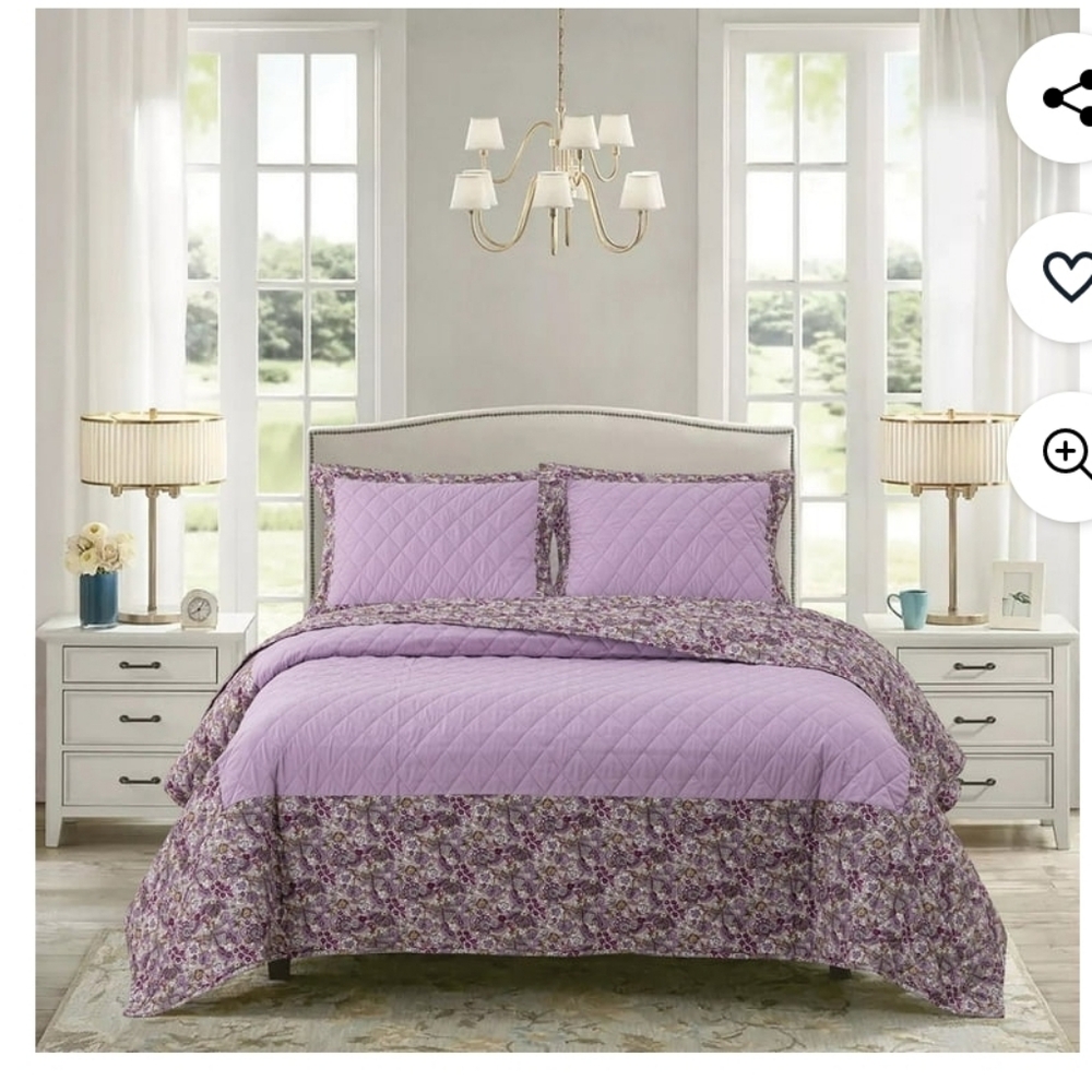 (6) Vera Bradley 3piece Breezy Banquet Quilt Set